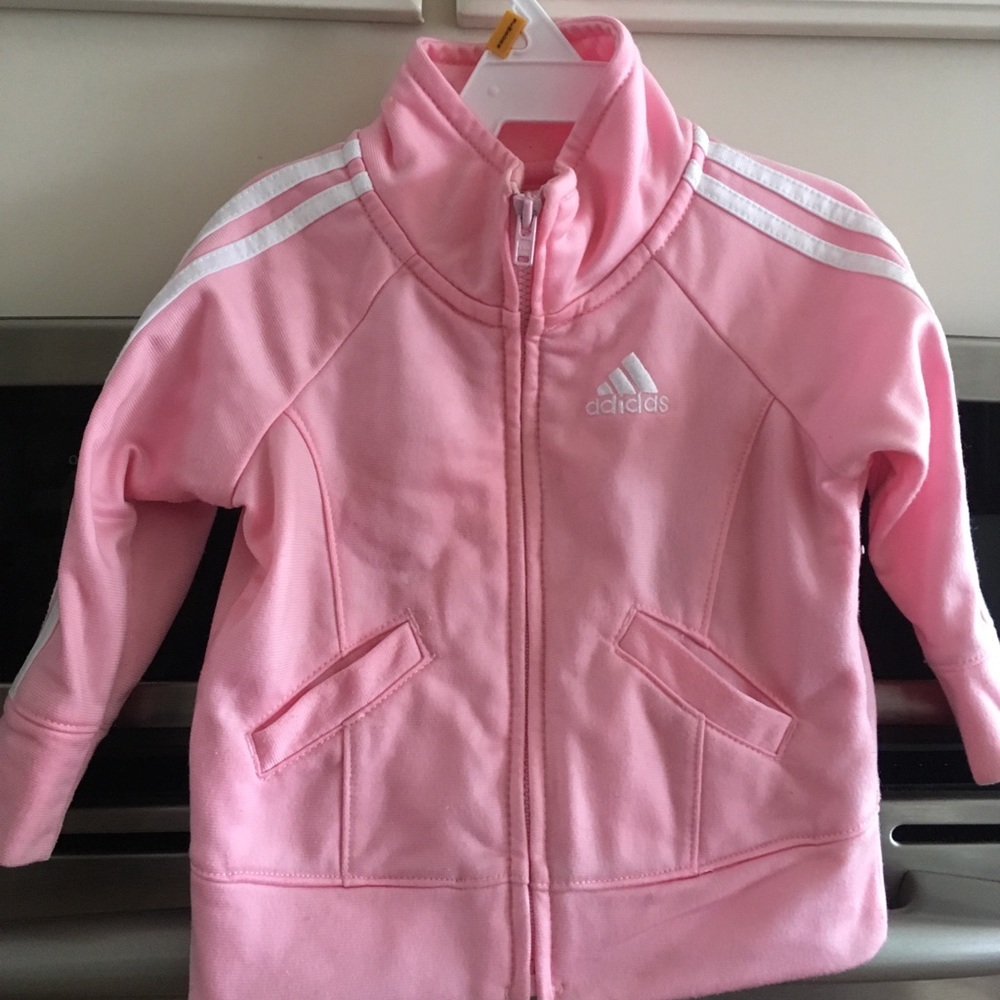 Adidas zip up girls 6 month fits up to 12